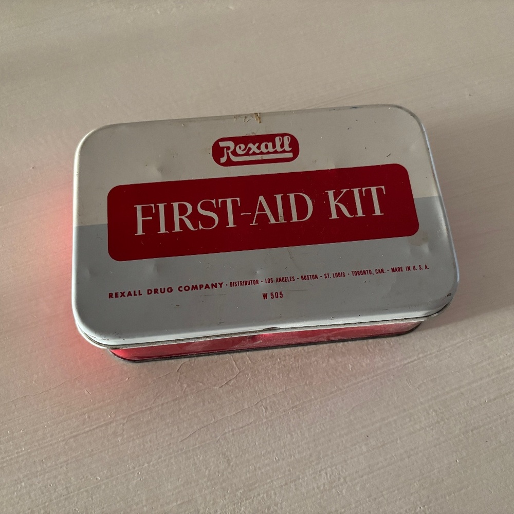 Vintage Tin Box Rexall First-Aid